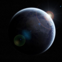 View of the planet Earth in space