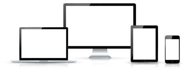 Modern digital tech device collection