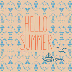 Fototapeta na wymiar hello summer - summer background