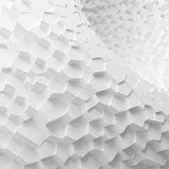 White geometric abstract polygons backdrop