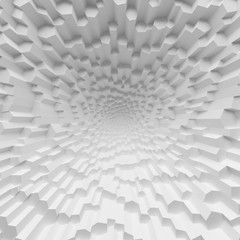 White geometric abstract polygons backdrop - 103814472