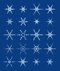 Set of snowflakes