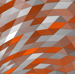Gray orange background of triangles