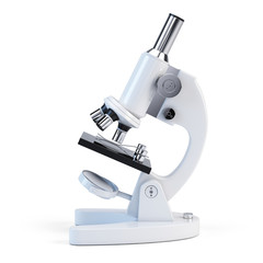 Microscope isolated on white background
