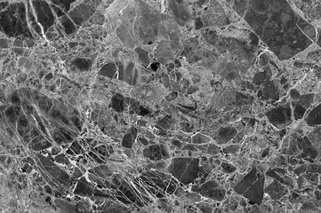 Crédence de cuisine en verre imprimé Pierres Fond de texture de sol en marbre de surface de plan rapproché dans le ton noir et blanc