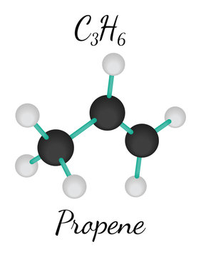C3H6 propene molecule