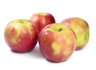 Fototapeta na wymiar Organic apples, isolated on white background.