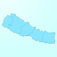 Nepal blue map on degraded background vector