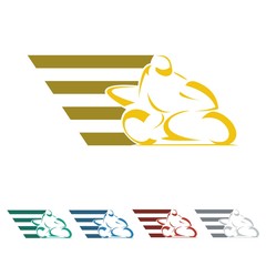 moto race logo icon Vector