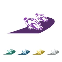 moto race logo icon Vector