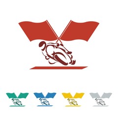 moto race logo icon Vector