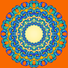 Hand drawn vector doodle mandala