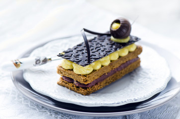 Millefeuille, french pastry 