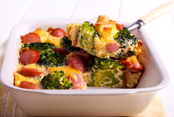 Broccoli and sausage bake