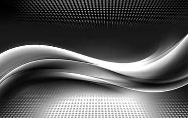 Crédence de cuisine en verre imprimé Vague abstraite Fond de vagues de trame abstraite à la mode pour la conception. Illustration numérique moderne.