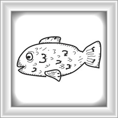 Simple doodle of a fish