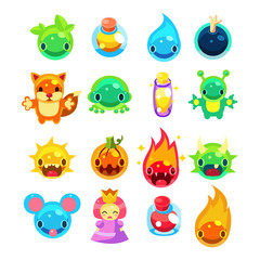 Obraz premium Computer Game Icons Set.