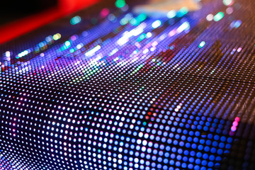 Brightly lit colored curved LED smd screen