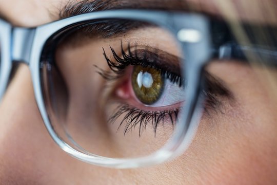 Close-up Of A Woman With Green Eyes