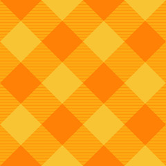 Yellow Orange Diamond Chessboard Background Vector Illustration