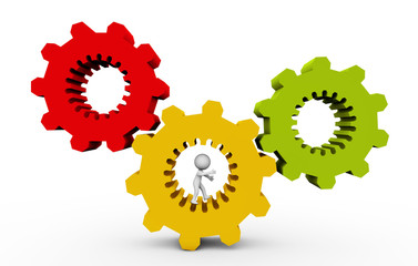 3D Dummy, im Hamsterrad