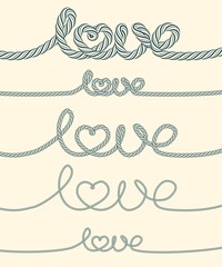 Set of love rope inscriptions © Julia Pavlenko