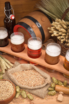 Biertr&auml;ger mit Biergl&auml;sern
