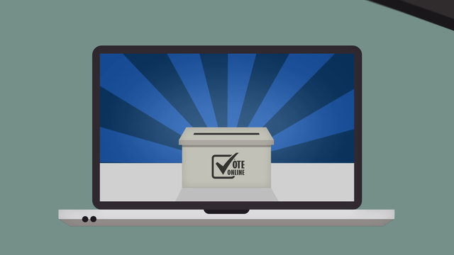 Vote online via laptop in referendum or election