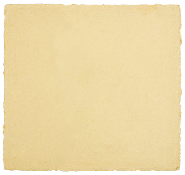 Torn Cardboard Square Isolated on White Background