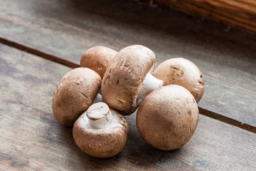 Brown Champignons Mushrooms
