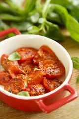 Baked cherry tomatoes