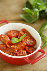 Baked cherry tomatoes