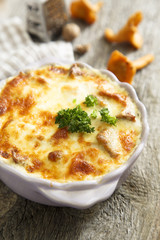 Mushroom and cheese bake
