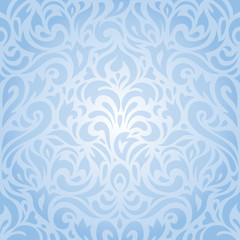 Floral blue seamless pattern background wallpaper design