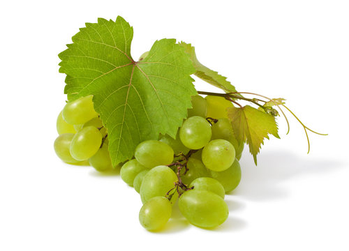 Ripe bunch of grape on white background 