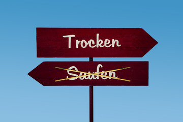 Schild 48 - Trocken
