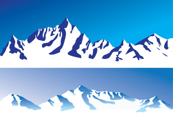 vector snowcapped mountain