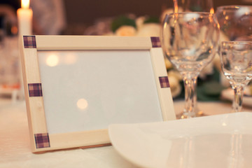 frame for the photo of beige color