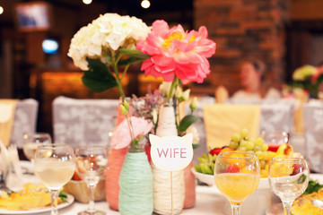place for the bride at holiday table