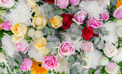 Beautiful flowers  for valentines and wedding scene