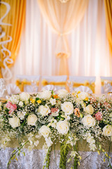 Elegant Wedding decorations with flowers
