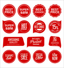 Sale stickers and tags collection