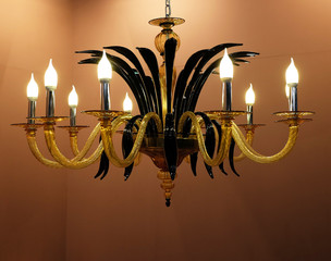 Beautiful chandelier on the ceiling