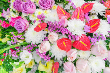 Beautiful flowers  for valentines and wedding scene