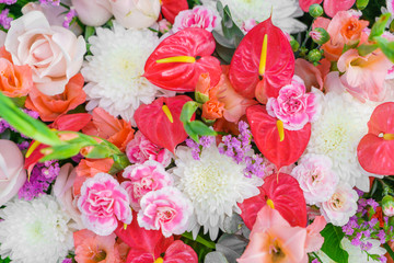 Beautiful flowers  for valentines and wedding scene