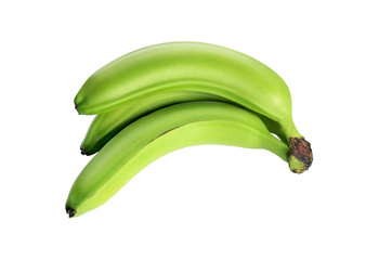three green bananas isolated on the white background. no shade © Tanya Rusanova