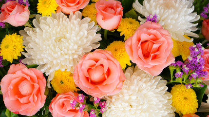 Beautiful flowers  for valentines and wedding scene