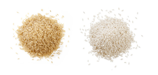 Riso integrale e bianco