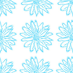 Floral ornament on a light background, seamless pattern.