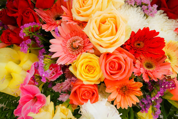 Beautiful flowers  for valentines and wedding scene